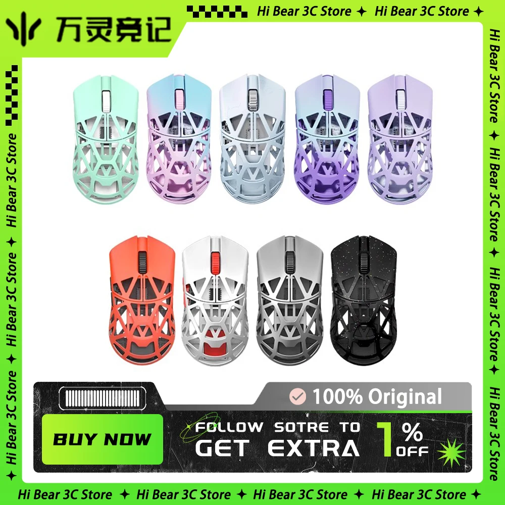 WLmouse BEAST X MINI Wireless Mouse PAW3395 Sensor Nordic 52840 Chip Magnesium Alloy FPS Gaming Mouse 34g Two Mode Customized