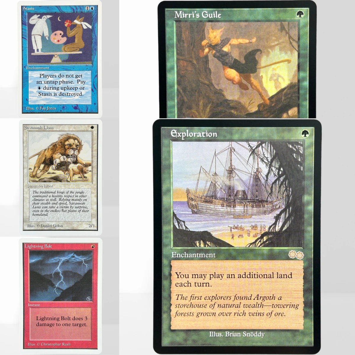 PRE-MODERN-2 TCG Proxy Mágico Exploration Goblin Welder Mirri's Guile Psychatog Biblioteca Sylvan Wrath of God para jogos em casa e convívio
