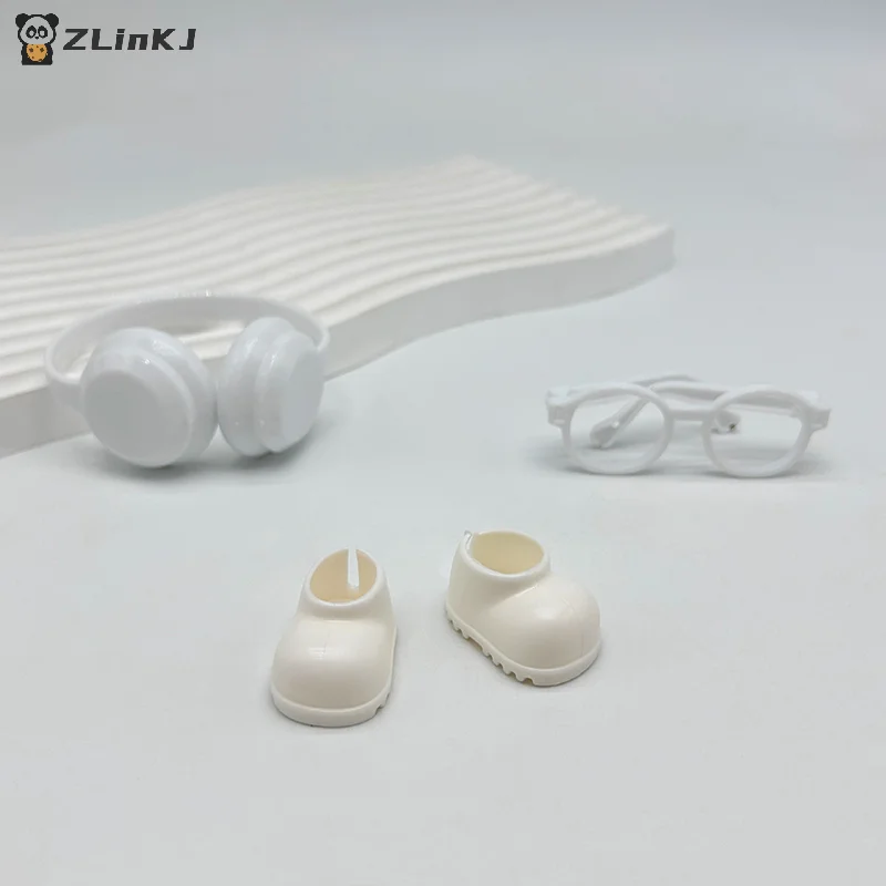 ▶ 3 szt./zestaw Pasuje do ubranek dla lalek o wysokości 15-17 cm Akcesoria Mini okulary Buty Słuchawki Akcesoria DIY Zabawki dla dzieci Prezenty