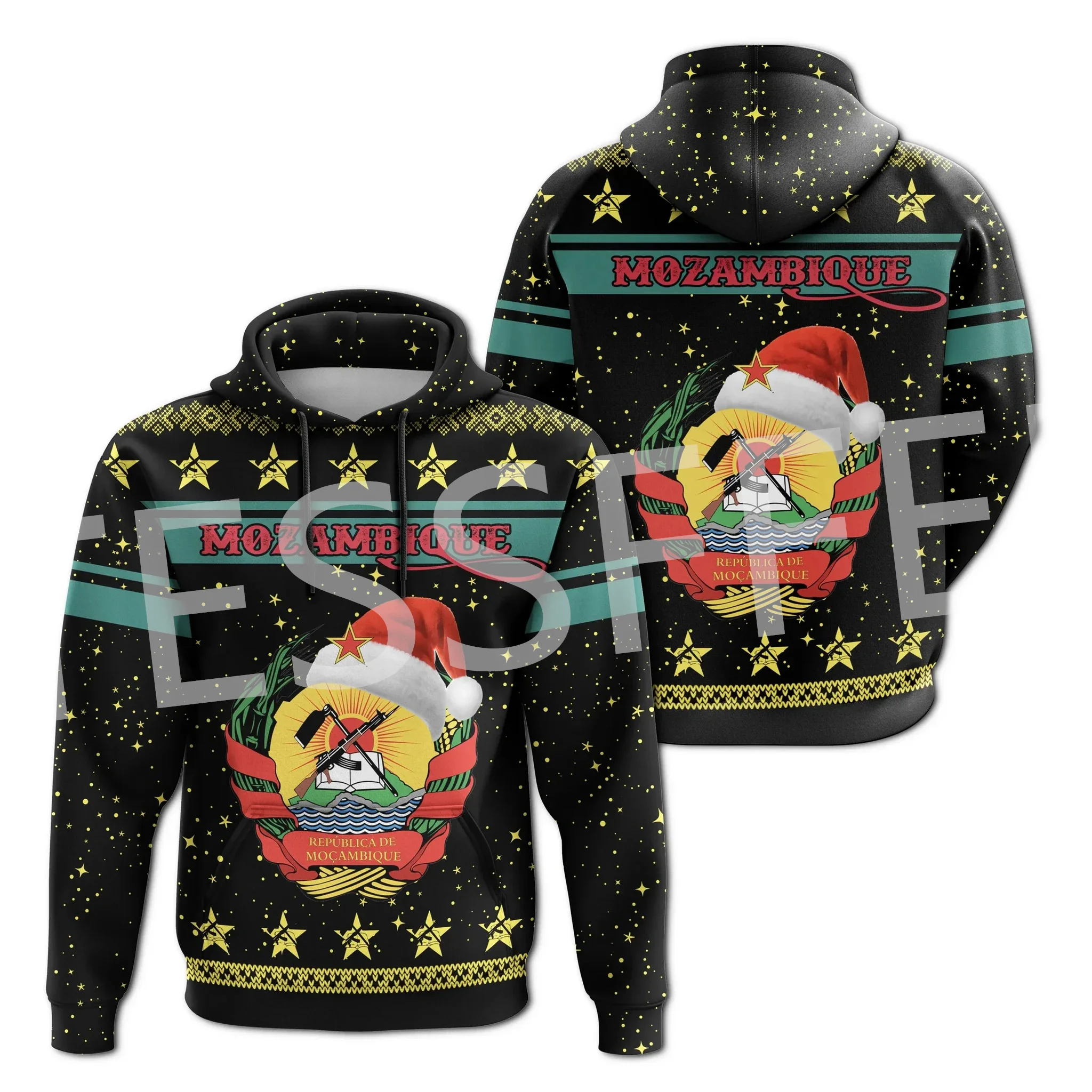 

Black History Africa Country Mozambique Tattoo Retro Tracksuit Vintage 3DPrint Harajuku Casual Funny Pullover Jacket Hoodies V4