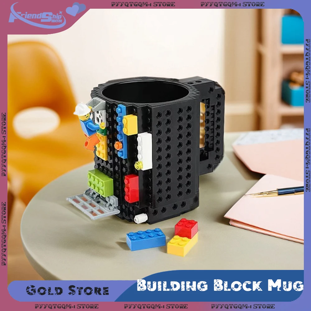 350ml Building Blocks Mug Mini Blocks Coffee Cups Home Decor Creative Build-on Brick Drinking Water Holder Mugs Coffee Cups