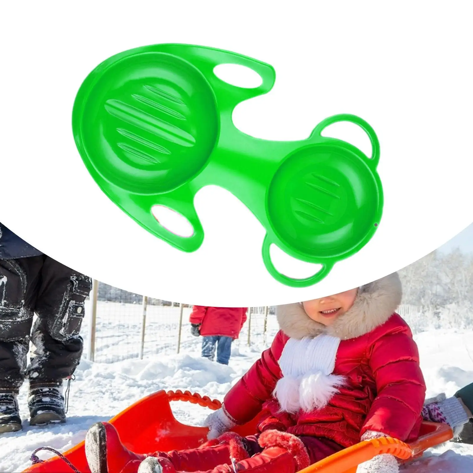 Seluncur salju untuk anak seluncur dengan pegangan Musim Dingin kereta luncur salju ski salju praktis Snowboard portabel seluncur luar ruangan Slider