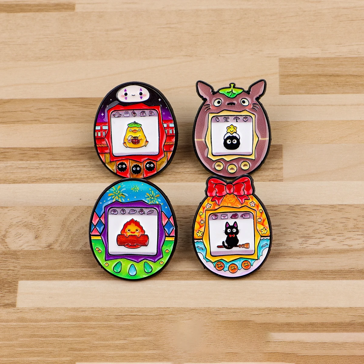 Japanese Anime Characters Enamel Pin Cute Flame Cat Brooches on Clothes Badge Bag Clothes Lapel Woman Men Jewelry Friends Gift