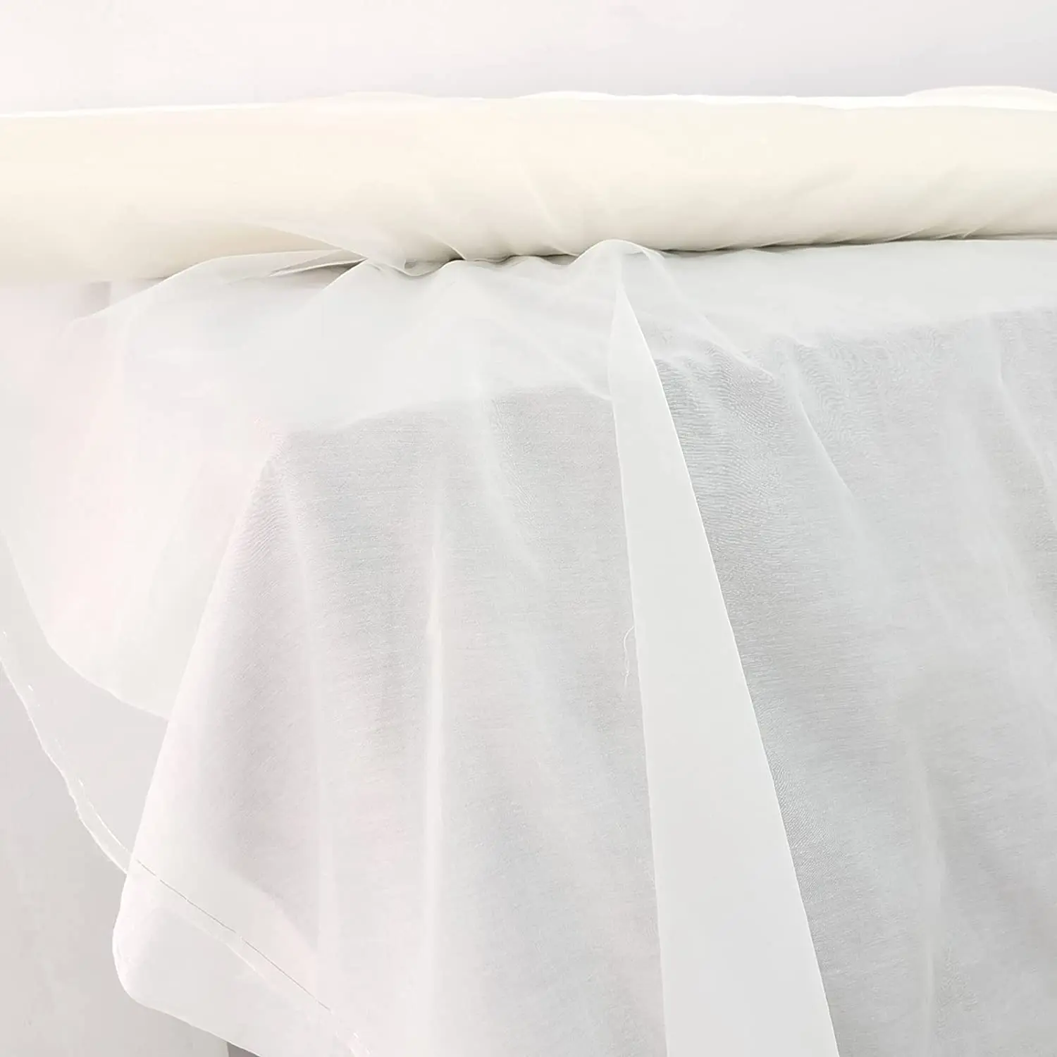 1 Meter X 1,14 Meter Färbbarer Naturweißer 100% Seidenorganza-Stoff Hochzeitsgaze – Detail 6