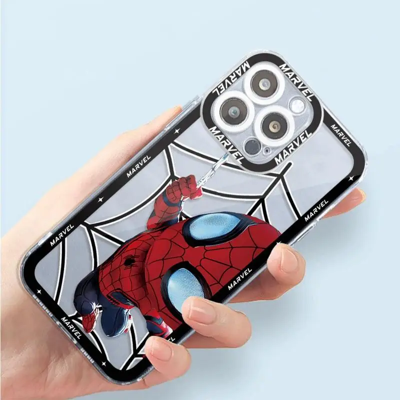 Marvel Spider Man Phone Case for Apple iPhone 15 Pro Max 13 14 Plus 12 Mini 11 Pro XR 8 SE 7 6S XS MAX Cover