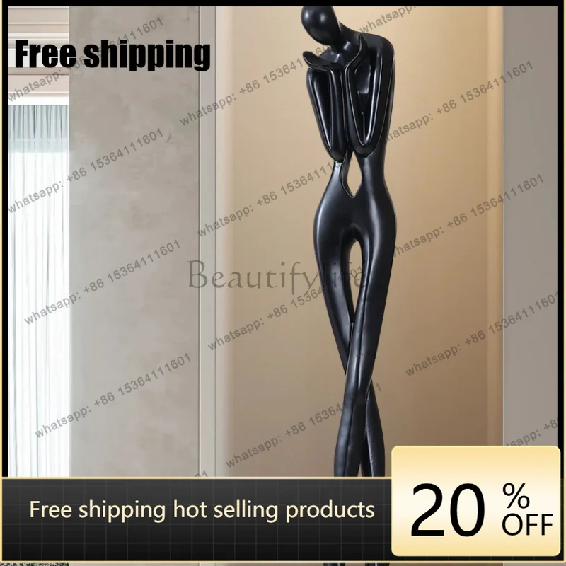LJY  Minimalist Portrait Sculpture Ornament Living Room Entrance Aisle Vertical Art Atmospheric Ornament