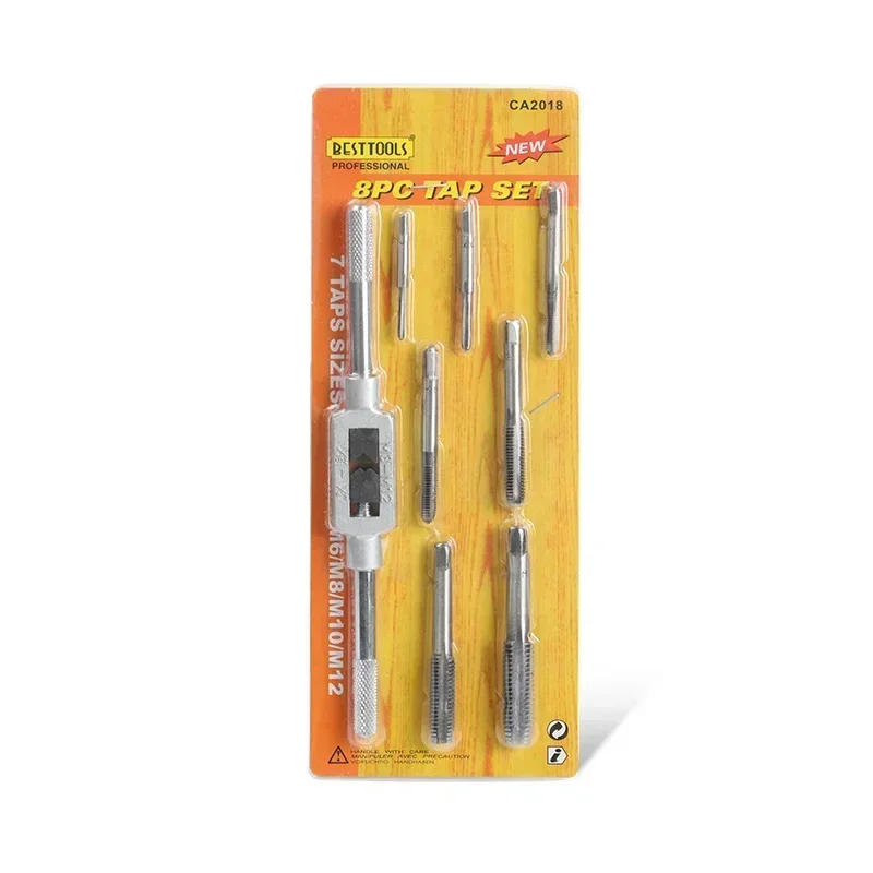 Tapping Machine Tap and Die Set 8pcs T-Handle Tap / 8pcs Die / 20pcs Tap and Die Set Metric Threading Tool Set Engineer Kit
