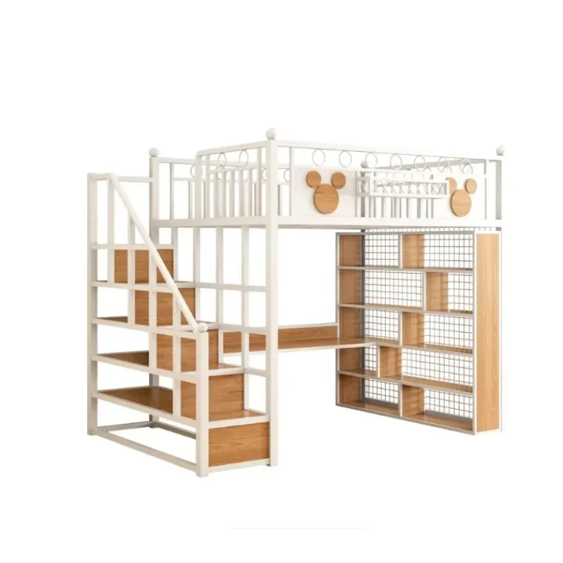 Ironwork elevated bed sheet upper children's loft bed