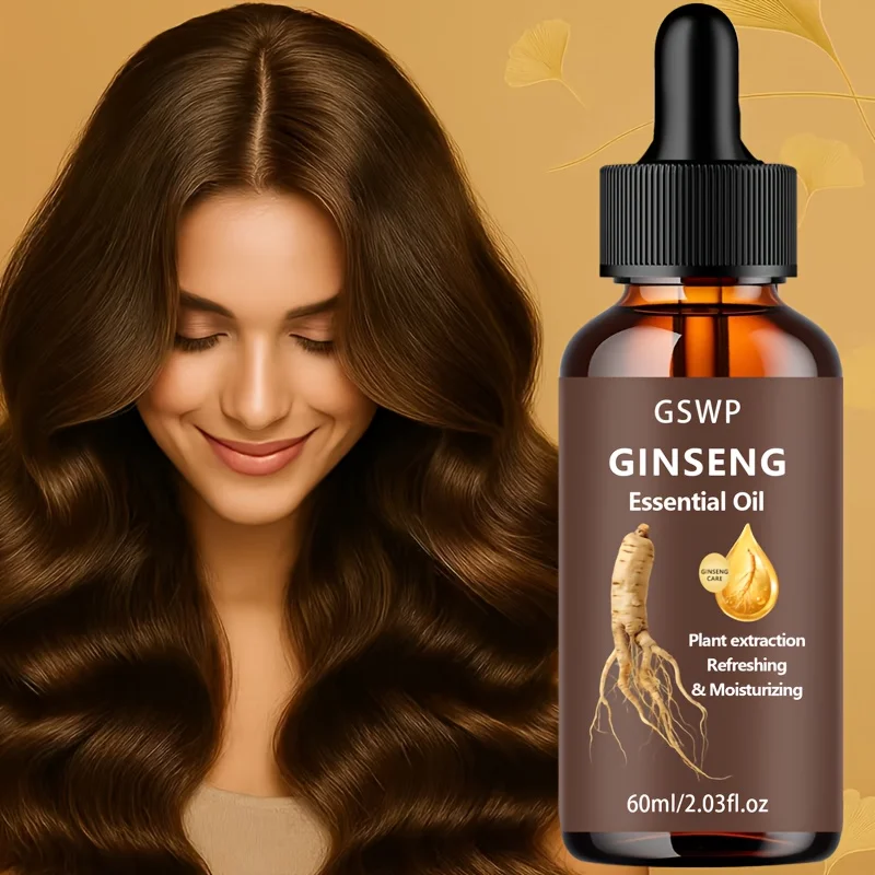 GSWP Ginseng Hair Oil, with Plant Extracts, Is Refreshing and Moisturizing, Reduces Tangles, Nourishes the Scalp. 60/120/180ml