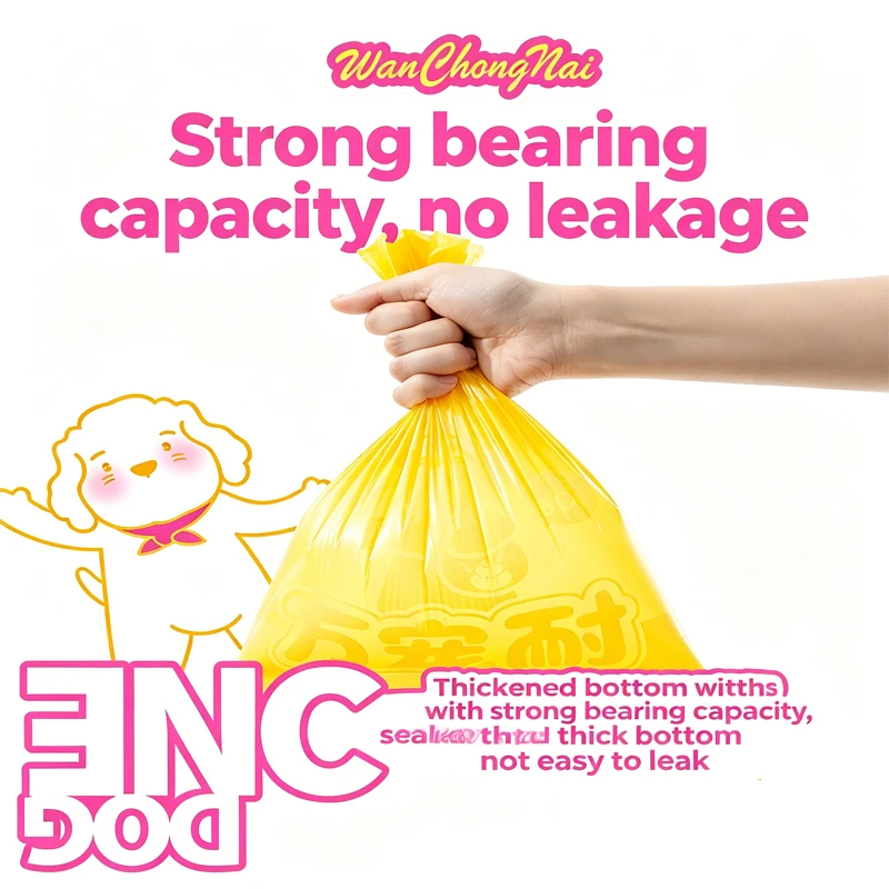Eco-friendly Dog Poop Bags 105pcs Leak-proof & Thick with Portable Dispenser Degradable Pet Waste Bags For Outdoor Walks