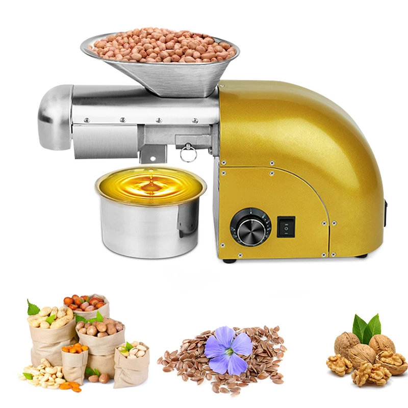 Popular Cooking Mini Home Sunflower Peanut Mustard Oil Expressers Oil Expeller Cold Pressed Virgin Coconut Oil Machine