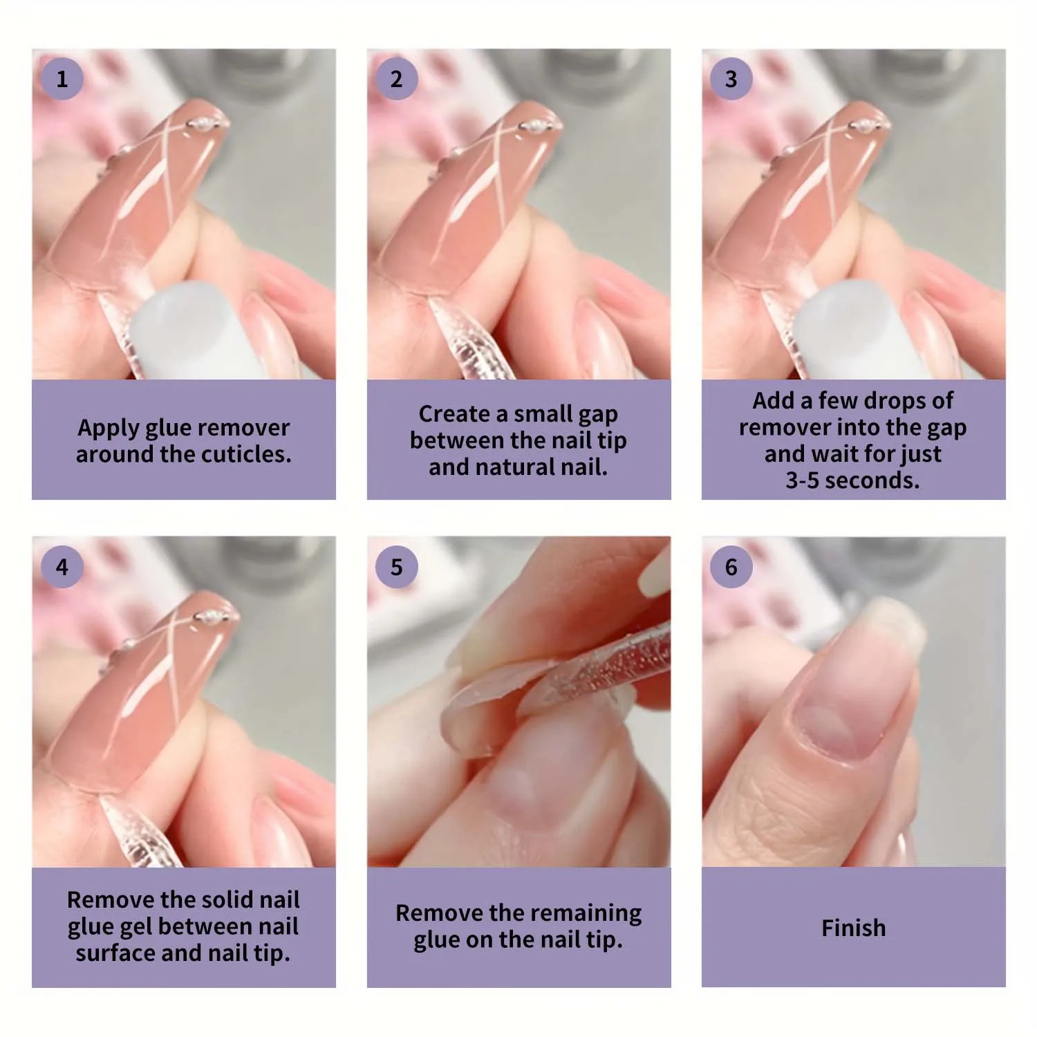 بخاخ احترافي لإزالة غراء الأظافر سعة 60 مل مع قضبان توزيع المكياج - إزالة سريعة فورية 15 ثانية، كحول/أسيتون/خالي من الفورمالديهايد #6