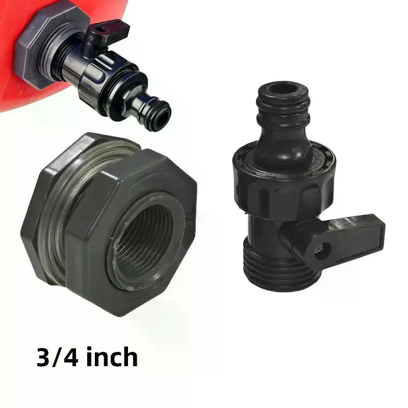 1 Set 3/4 Inch Rain Bucket Valve Fittings Connectors PVC Rain Bucket Diverter Kit Water Pipe Fittings Home Spray  Accessories