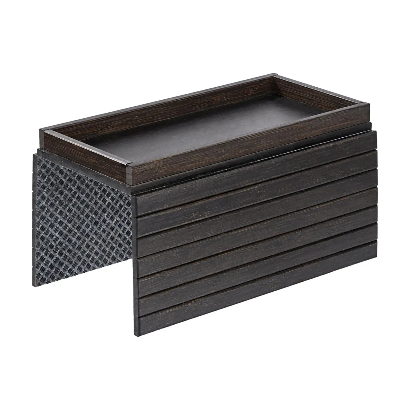 Sofa Armrest Organizer Tray Bamboo Wood Side Table for Snacks Cup Remote Living Room Furniture Attachment
