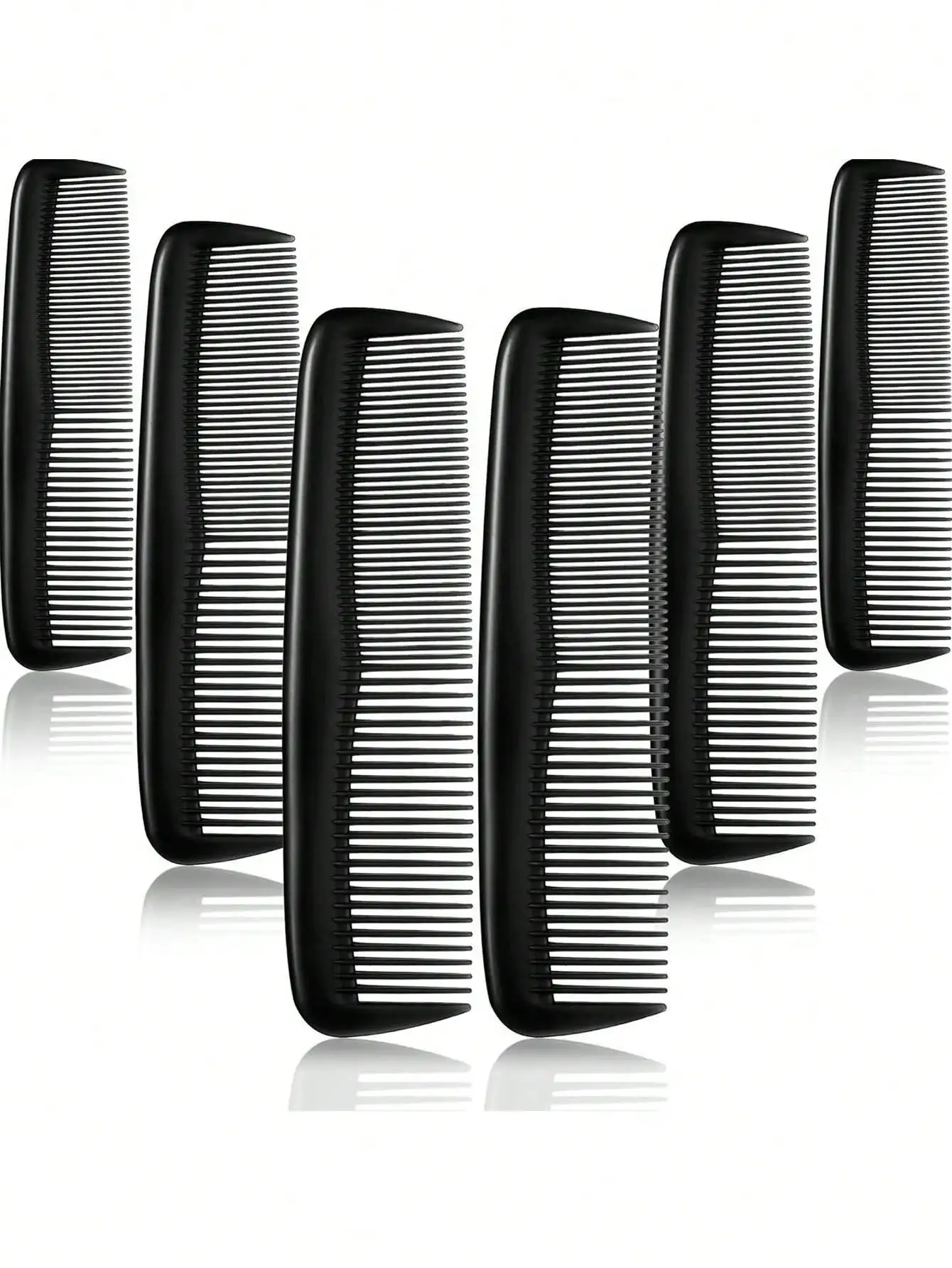 4pcs/6pcs Portable Fine-Toothed Pocket Comb, Plastic Small Comb For Daily Hair Styling, Men's Beard Trimming Comb | Sideburns Specialized, Travel Friendly, Symmetrical Design, Great Birthday Gift,Festival,Party