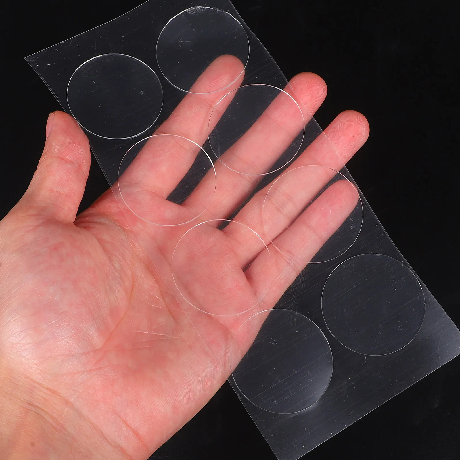 

80 Pcs Anti Slip Gasket Clear Glass Desk Pad Furniture Bumpers 5cm x 1mm Non-slip Mats Table Vase Protector Cushion Dots Glass