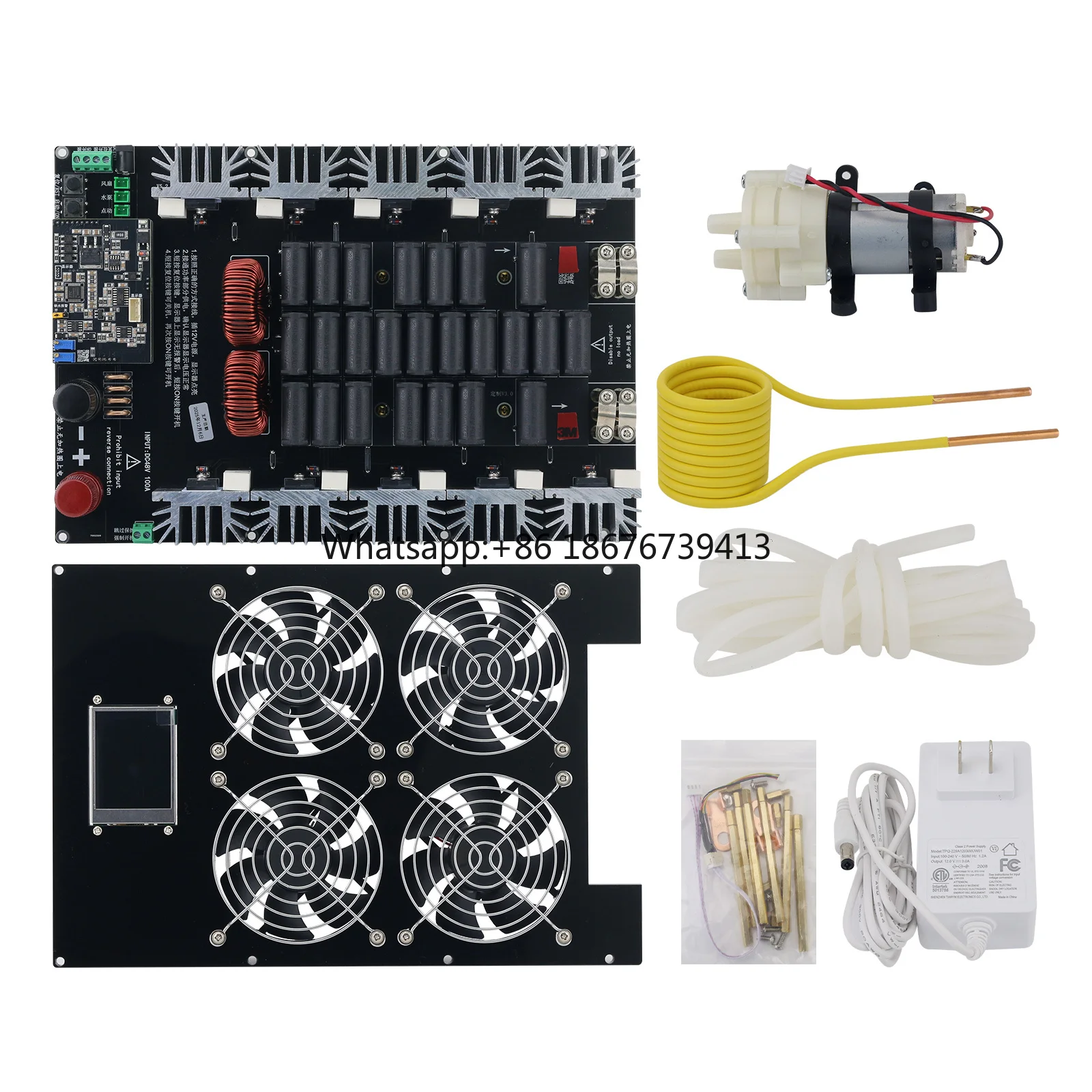 5KW/5000W Induction Heater Tool Motherboard Heating Coil with Water Pump High-Efficiency Heating Equipment