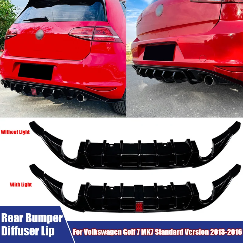 

High Quality Rear Bumper Diffuser Lip Boot Spoiler Splitter Car Accessories For Volkswagen Golf 7 MK7 Standard Version 2013-2016
