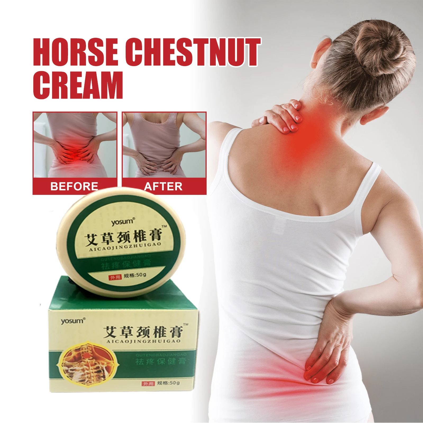 50G Wormwood Cervical Vertebra Ointment To Relieve Cervical Swelling/Pain/Numbness/Headache And Neck Medical Care Ointment