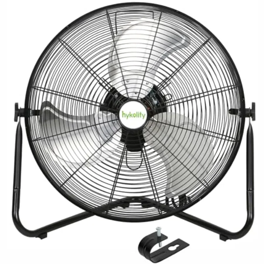 

20" High Velocity Floor Fan, 4600 CFM Heavy Duty Metal Wall Mount Fan with 3 Speeds, Industrial Shop Fan for Garage, Warehouse,