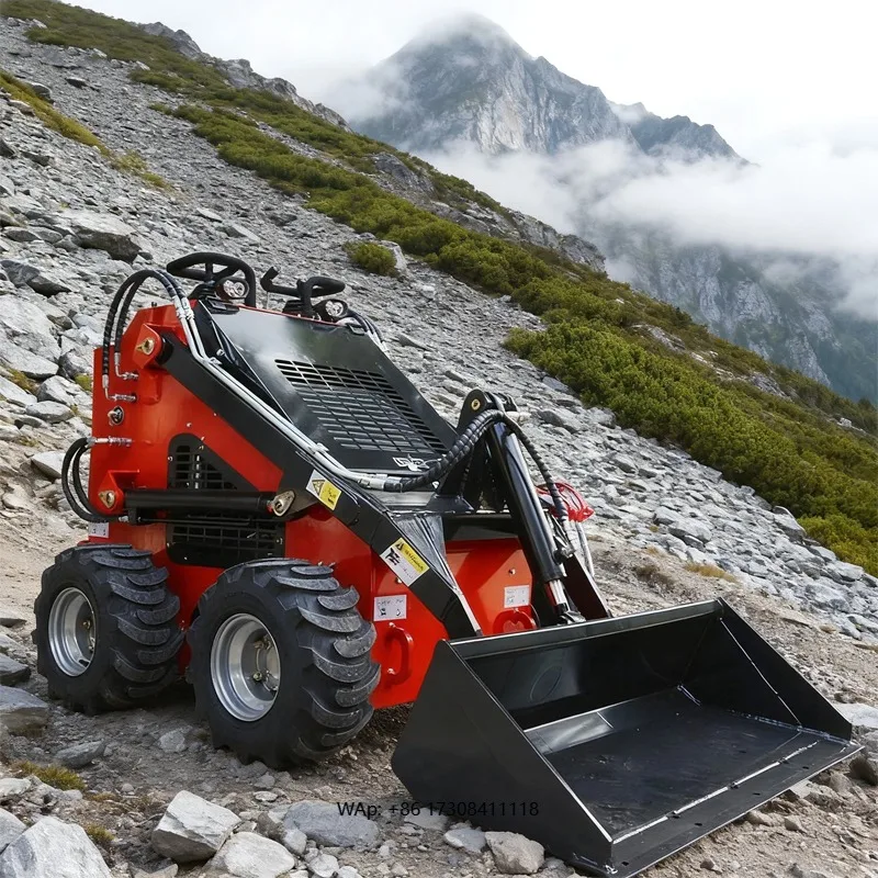 

Mini Wheeled Skid Steer Loader with PLC High Load Capacity Attachments for Construction & Agriculture