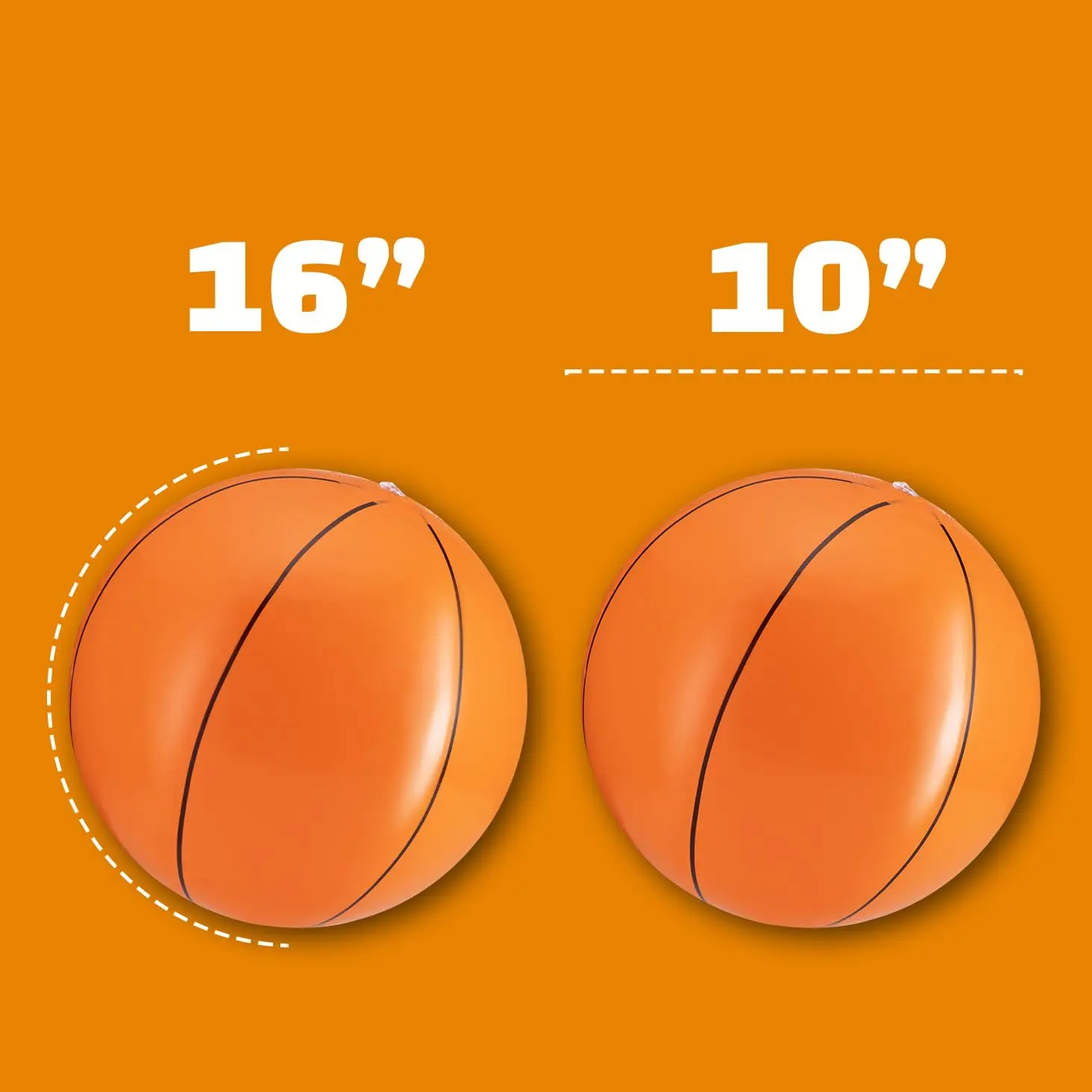 Pelotas de baloncesto inflables de 16 pulgadas, pelotas de playa para fiestas de cumpleaños temáticas deportivas, juguetes para fiestas en la playa y la piscina, juego de verano, favores para niños