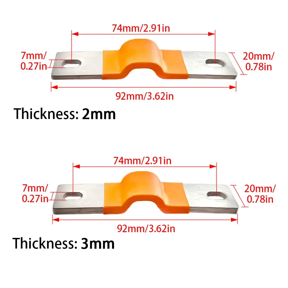 Imagem -04 - Grosso Busbar Flexível m6 Posts Correias Conector de Passo Central Clip Contact 280ah Pilhas de Bateria 74 Milímetros Buraco mm mm Pcs