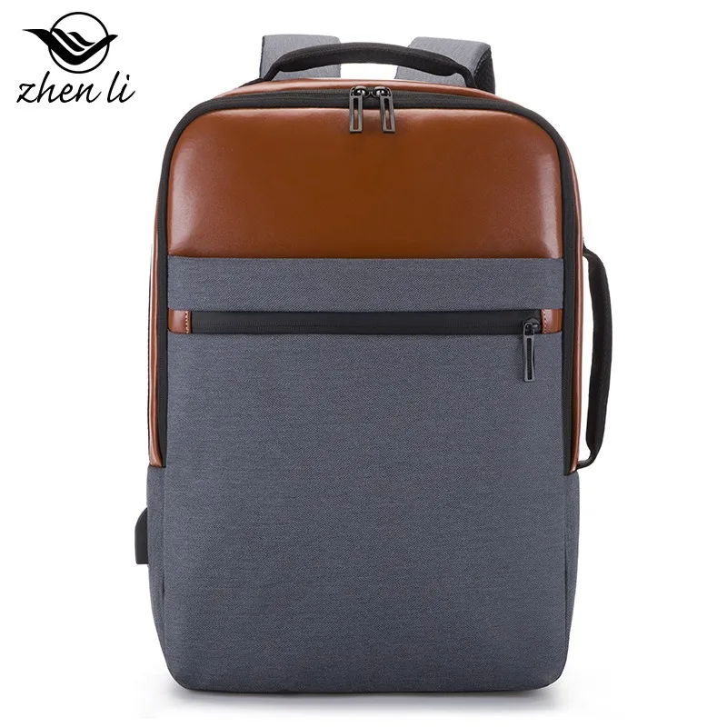 

Мужской деловой повседневный рюкзак 15,6 дюймов, сумка для ноутбука, большая вместительная дорожная сумка через плечо с зарядкой через USB для мужчин, хит продаж