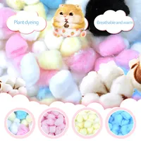 200Pcs/Bag Colorful Winter Keep Warm Cotton Ball Cute Cage House Filler Supply for Hamster Rat Mouse Small Animals Pet Supplies