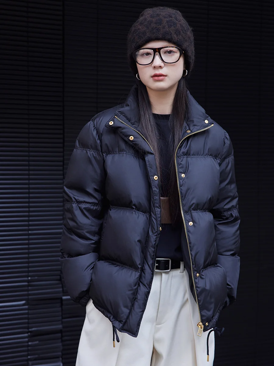 

Bla ort down Jaet Women's Winter Coat Design Sensation High-End Feel Outerwear Street Sle Zipper Closure White ...