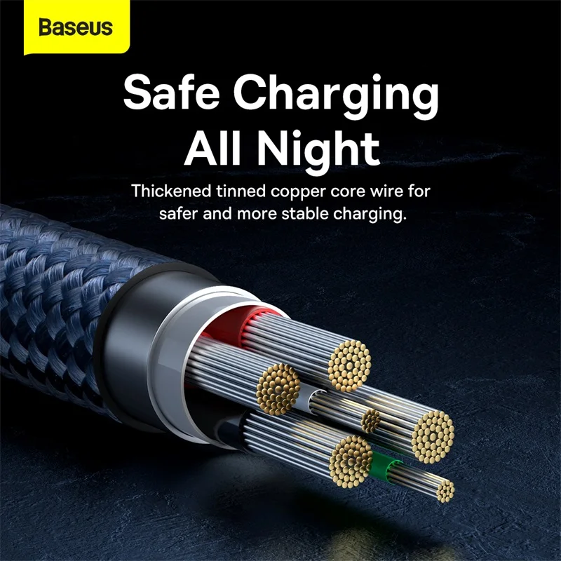 Baseus 100W USB 유형 C 케이블 화웨이 P50 P40 메이트 40 프로 Supercharge 6A 빠른 충전 충전기 데이터 케이블 66W QC 3.0 와이어 코드