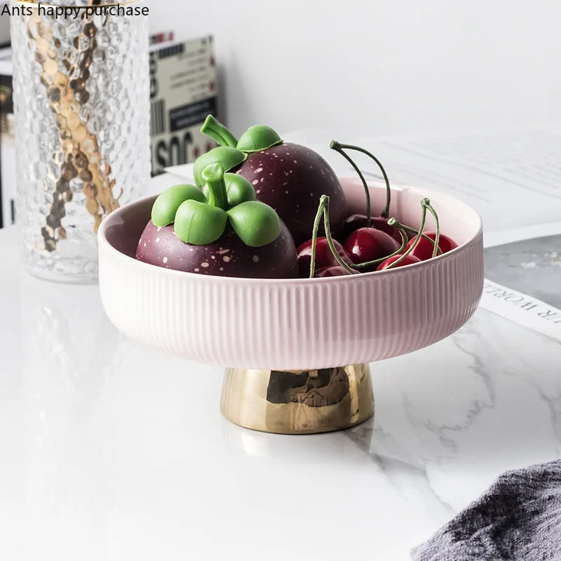 Ceramic Fruit Plate Refreshment Tray Fruit Dish Cake Pan Dessert Plates Salad Bowl Cake Stand Decorative Plate Dinner Plates