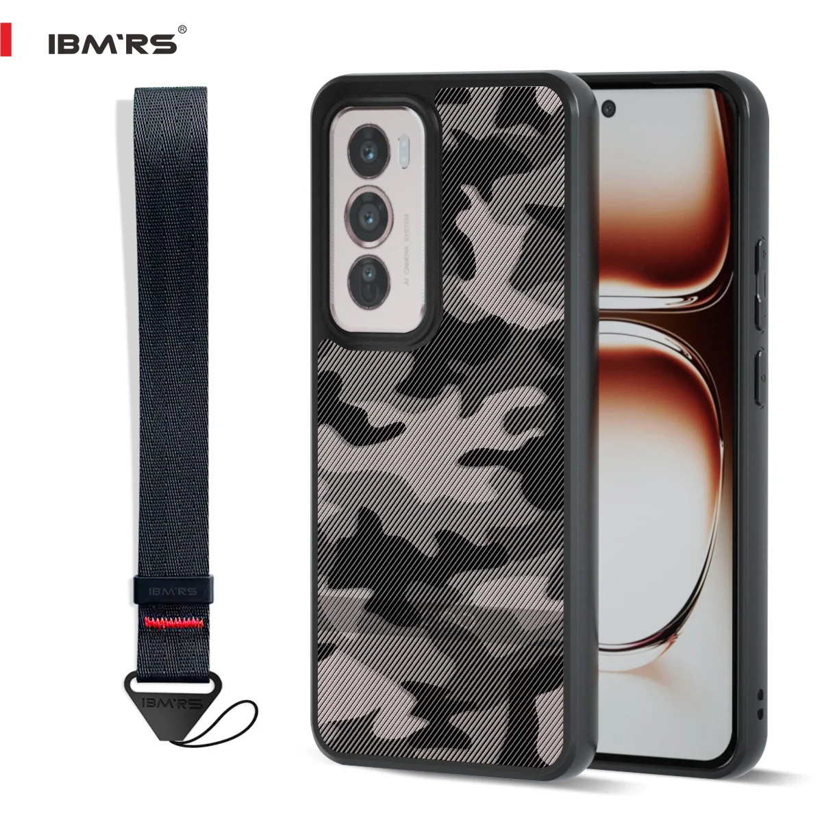 

for OPPO Reno 12/12 Pro Case, Camo Shockproof Protective Cover with Lanyard Hole, Anti-Scratch Hard Back Case