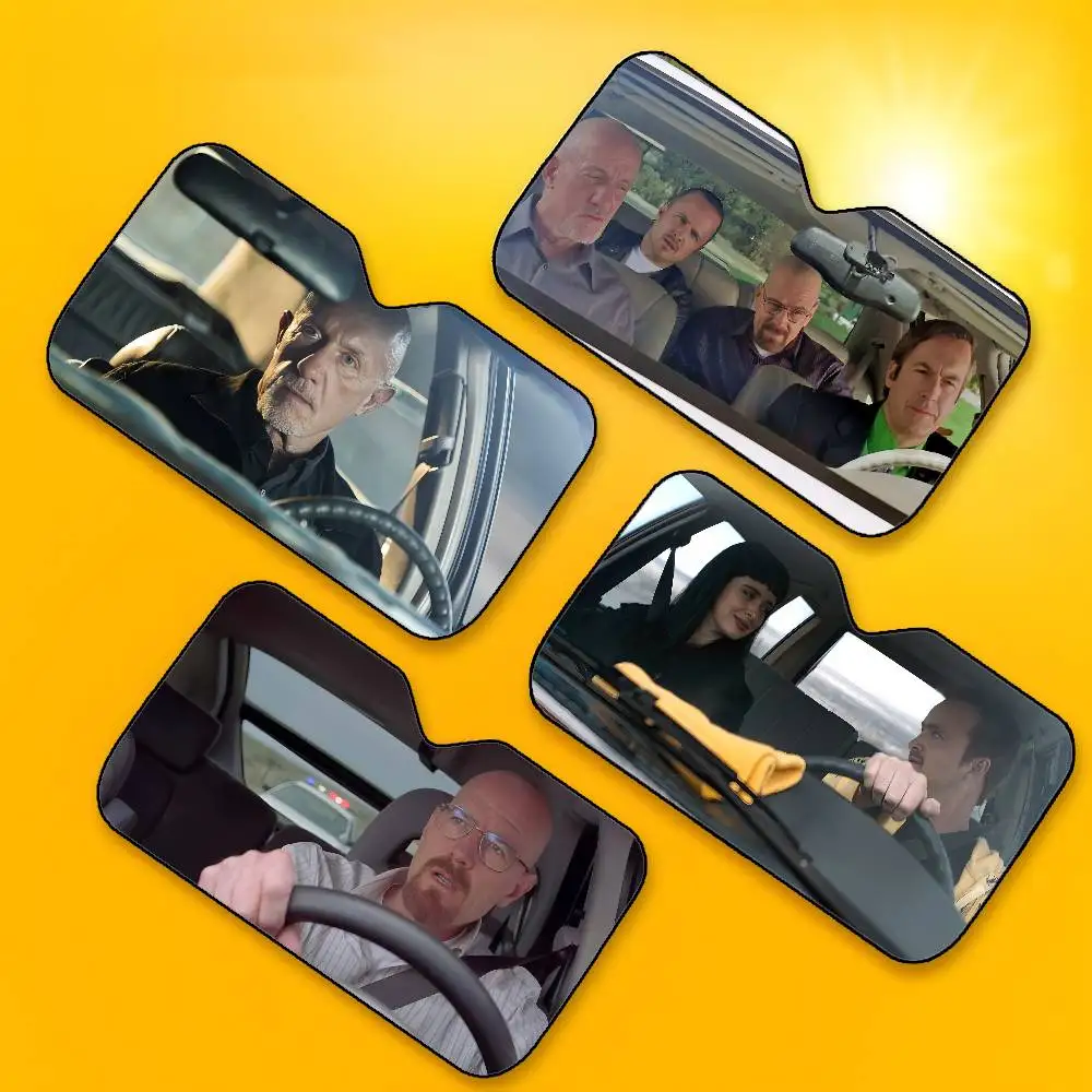 Movie Walter and Jesse Car SunShade Windshield Foldable Three-layer Insulation Sunshade By Suction Cup Blocks UV Rays Sun