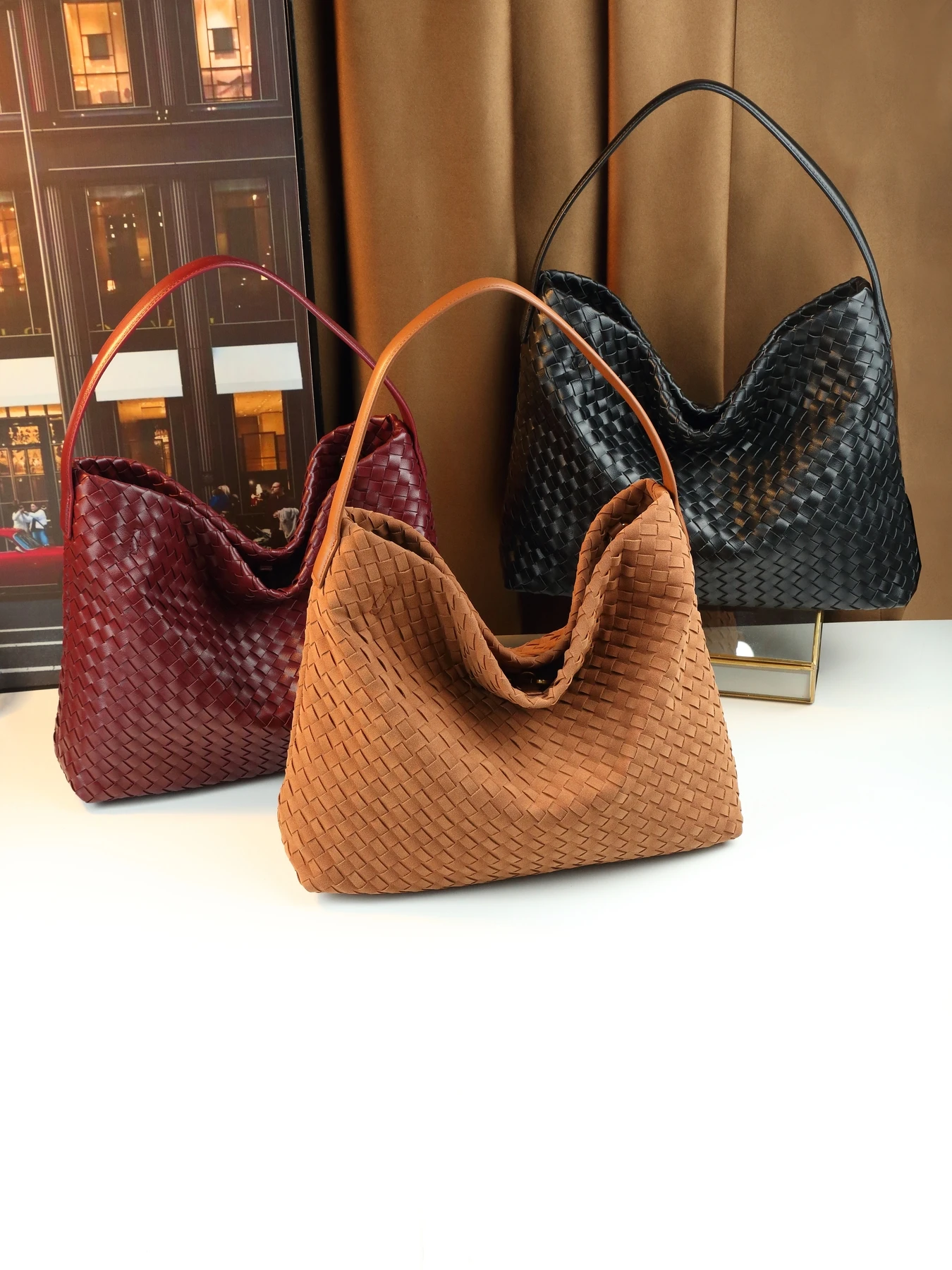 

European and American cross-border popular fashion woven large-capacity women's tote bag versatile handbag