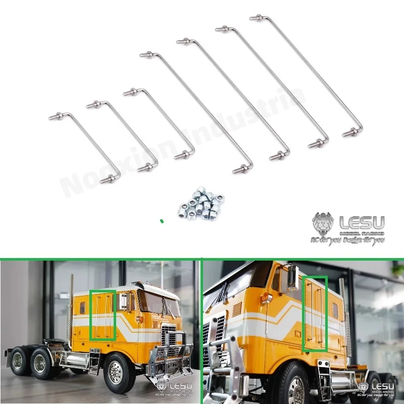 RC 1/14 LESU Kabinengriff (Metallhandlauf) für Tamiya Muldenkipper für SCANIA MAN VOLVO Tripper Traktor-LKW DIY-Teile – Detail 3