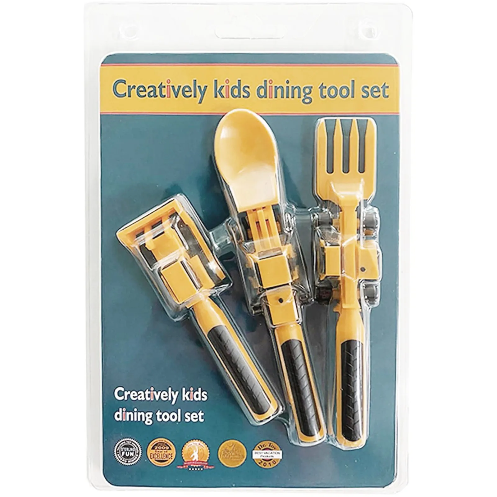 New Creative Children's Car Tableware Set Dinner Plate Spoon Bulldozer Excavator Shovel Fork Dinnerware Sets Kitchen Tableware