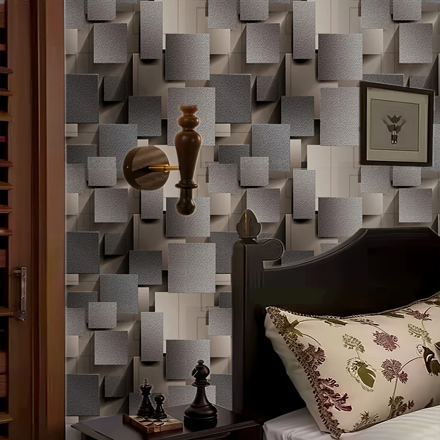 

3D кубические самоклеящиеся виниловые обои с геометрическим рисунком, водостойкая контактная бумага, настенный декор для гостиной, настенная роспись