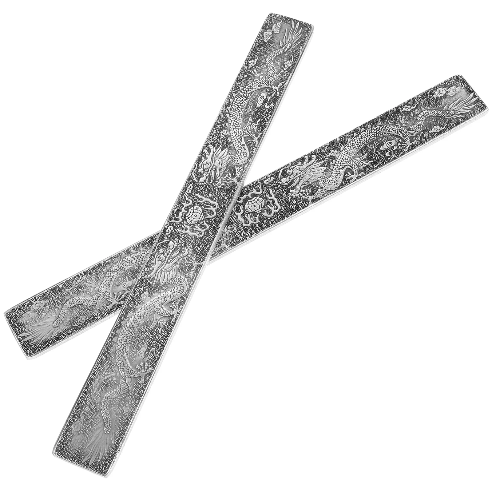 Penne Pressure Righello Vintage Argento Carta Peso Riso per Decorazione Decoupage