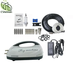 0.2L/min 60W portable fogging machine +10m nylon hose + 6 nozzles, mini low fog machine mist cooling kit