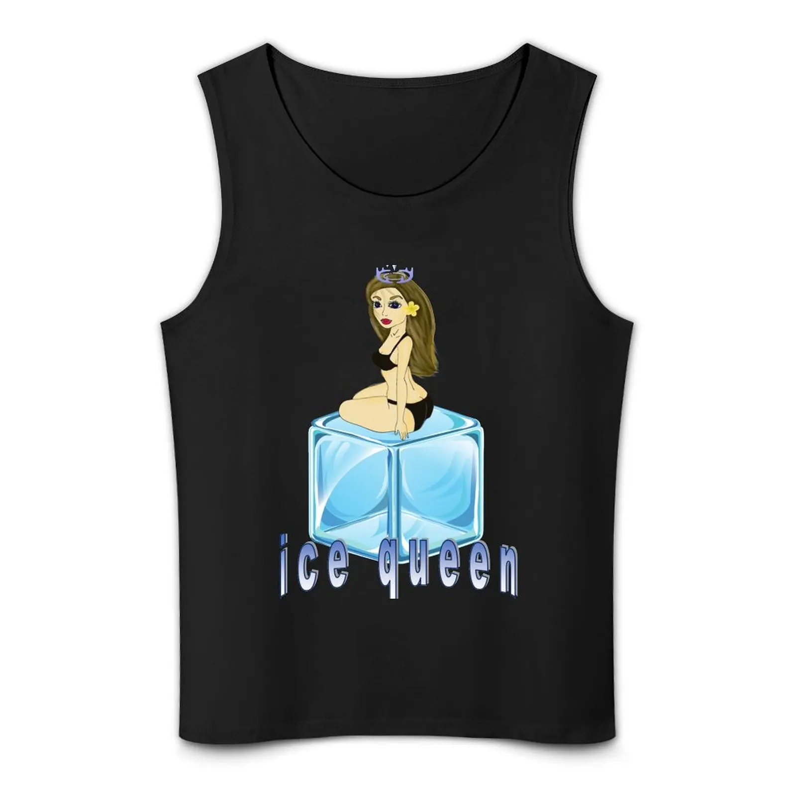 The Crowned Ice Queen Tank Top anime top Male clothes gym training accessories summer clothes men 2025
