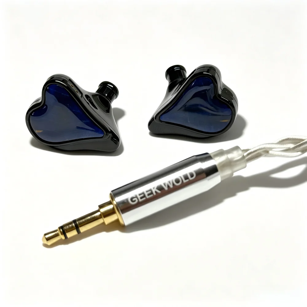 GEEKWOLD GK12 Ultra 2DD+2BC+1BA+1Planar 6ユニットハイブリッドIEMフラッグシップ有線HIFIインイヤーモニターヘッドフォンアコースティックブラックテック