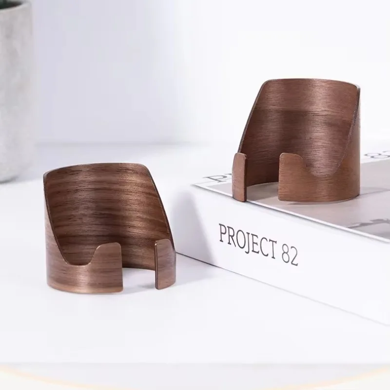 

Настольная подставка для телефона из натурального орехового дерева, портативный органайзер для карт и документов, настольный органайзер для офиса