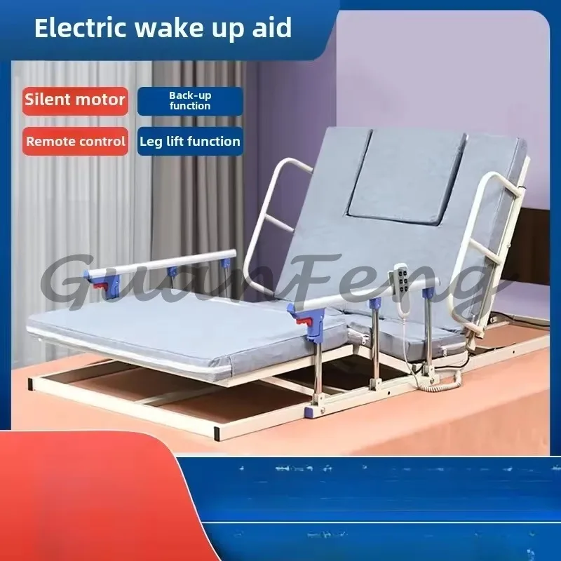 Multifunctional Electric Care Mattress for Elderly & Patients, Automatic Lifting, Backrest & Turn Over Assist, Getting-Up Aid