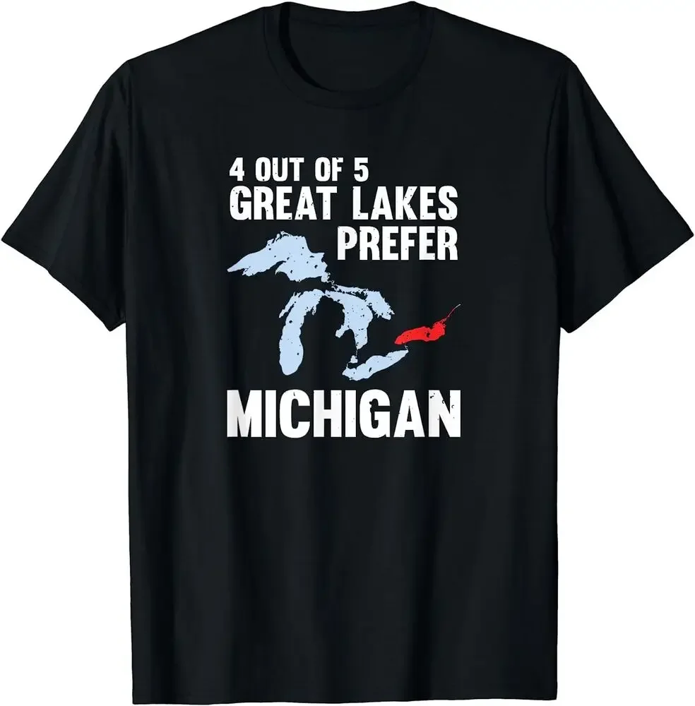 Four Out of Five Great Lakes Prefer T-Shirt Unisex T-shirts for Men Women Summer Tees Cotton Luxury Brand Vintage Oversized