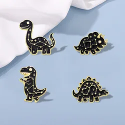 New cartoon animal badge black dinosaur brooch bag accessories clothes hat pin