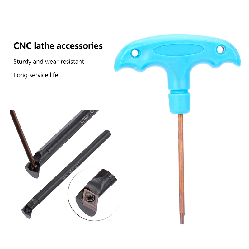 XCAN T Wrench T8 T10 T15 T20 T shape Spannaer Key Torx Screw Driver Key CNC Lathe Carbide Insert Accessories Tool Turning Tool