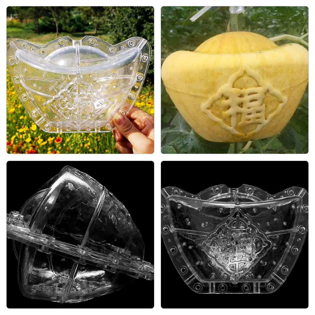 

Reusable Plastic Transparent Fruit Growing Mold Melon Ginseng Vegetable Clear Shaping Mold for Garden Decoration