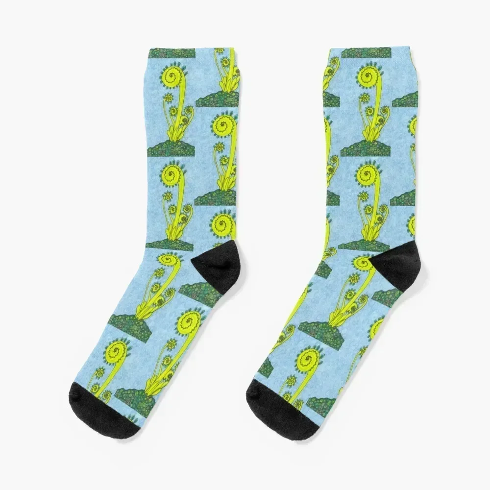Fiddleheads Feeling Fine Socks tennis halloween Thermal man winter funny sock Boy Socks Women's