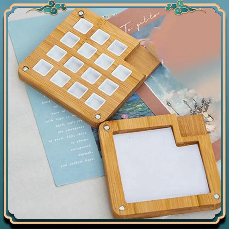 (Новинка) - Портативная акварельная палитра, мини-лоток для красок, коробка для художников, путешествий на открытом воздухе, альбом для рисования гуашью, прочный, легко использовать